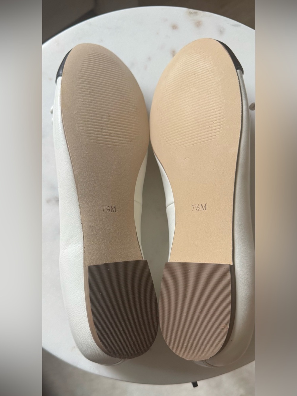 Talbots Leather Cap Toe Nappa Bow Ballet Flats - Picture 4 of 9